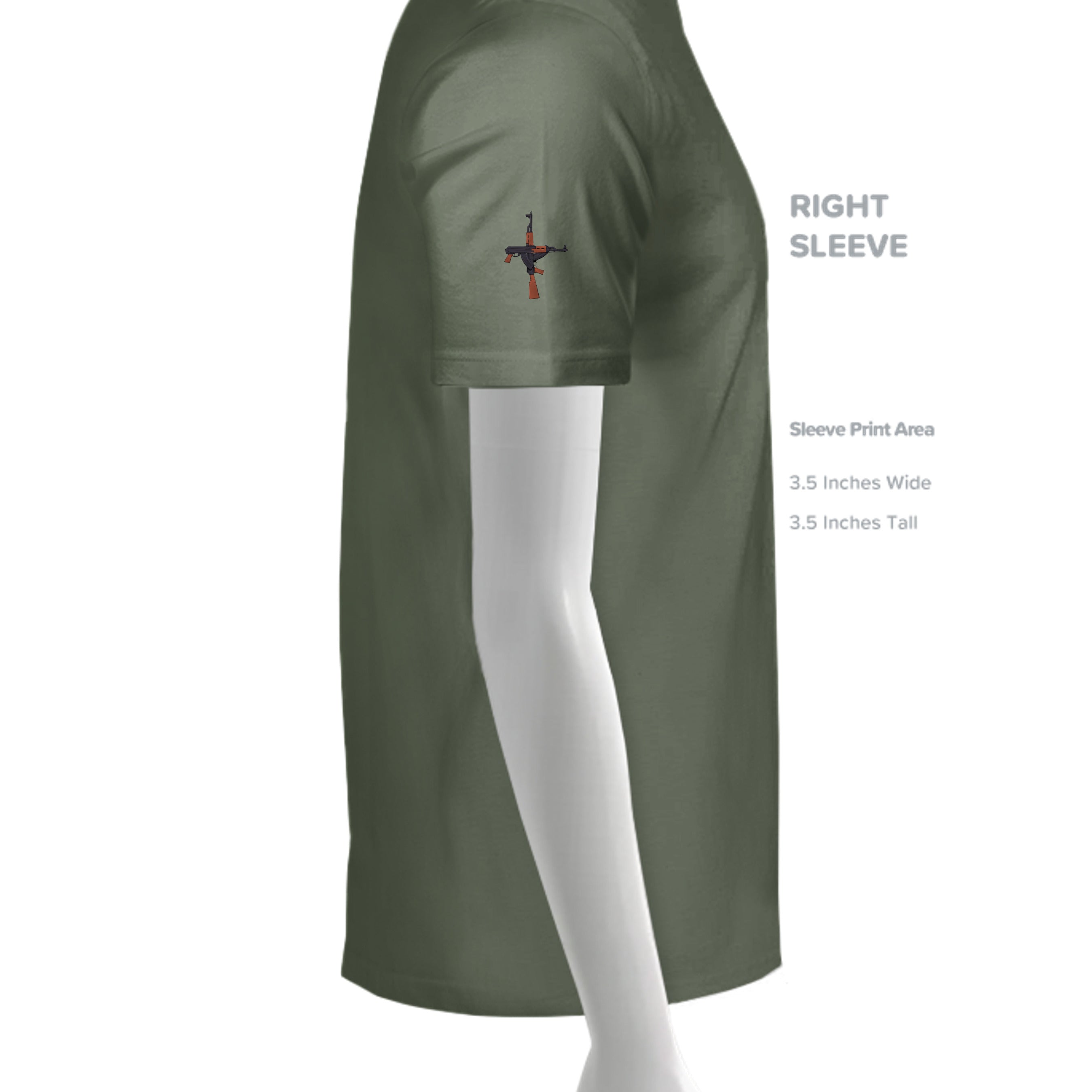 MILITARY GREEN - G200 - SLEEVE_RIGHT